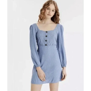 american eagle ladies size small blue floral dress